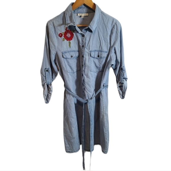 Speed Control New York Chambray Roll Tab Dress - Picture 1 of 9